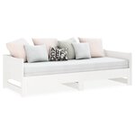 vidaXL Lit coulissant sans matelas blanc 2x(90x190) cm