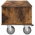 vidaXL Meuble TV Chêne fumé 68 5 x 35 x 35 cm Bois d'ingénierie