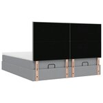 VidaXL Cadre de lit ottoman et matelas gris clair 200x200cm tissu
