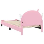 vidaXL Cadre de lit pour enfants avec tête de lit Rose 90 x 200 cm PU