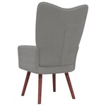vidaXL Chaise de relaxation Gris clair Velours