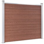 vidaXL Ensemble de panneau de clôture WPC 526x146 cm Marron