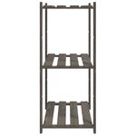 vidaXL Support de rangement à 3 niveaux gris 80x38x90 cm bois de pin