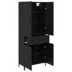 vidaXL Haut Armoire Chêne noir 69 5 x 34 x 180 cm Bois d'ingénierie