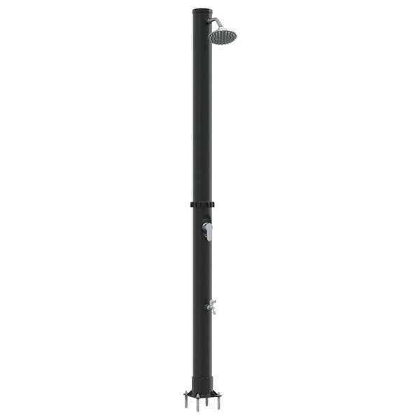 vidaXL Douche solaire extérieure Noir 217 cm PVC et Aluminium