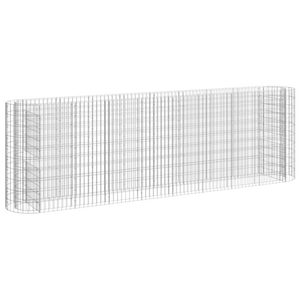 vidaXL Lit surélevé à gabion Fer galvanisé 330x50x100 cm