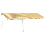 vidaXL Auvent automatique sur pied 600x350 cm Jaune/Blanc