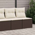 vidaXL Salon de jardin avec coussins 2Pièces marron résine tressée acacia