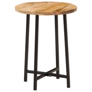 vidaXL Table basse 35x35x45 cm bois de manguier solide et fer