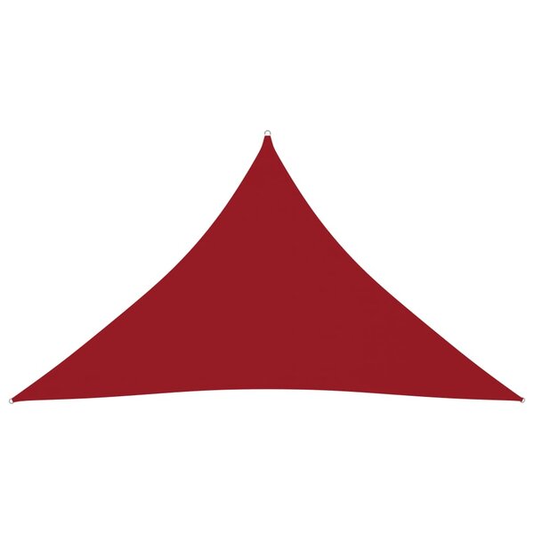 vidaXL Voile de parasol Tissu Oxford triangulaire 3x3x4 24 m Rouge