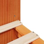 vidaXL Lit bibliothèque sans matelas cire marron 140x190cm bois massif