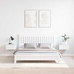 vidaXL Table de chevet avec tiroir 2 Pièces Blanc 37 x 35 x 18 5 cm