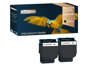 Qualitoner x2 toners c540h1kg noir compatible pour lexmark