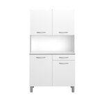 Buffet de cuisine - Blanc - 4 portes - 101 cm