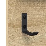vidaXL Porte-manteau mural avec étagère avec stockage avec miroir Chêne Sonoma 90 x 10 x 50 cm