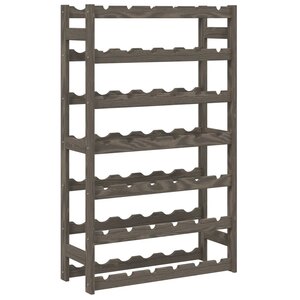 vidaXL Casier à bouteilles pour 42 bouteilles gris bois pin solide