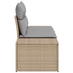 vidaXL Canapé de jardin avec coussin Beige 123 x 62 x 69 cm polyrotin