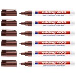 Marqueur Permanent 400 Marron Pointe Fine 1 mm x 6 EDDING