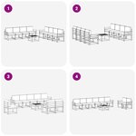 vidaXL Ensemble de canapés d'extérieur 9 pc Naturel et Anthracite