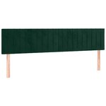 vidaXL Tête de lit à LED Vert foncé 180x5x78/88 cm Velours