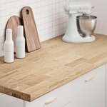 vidaXL Plan de travail de cuisine bois de chêne massif rectangulaire