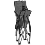 vidaXL Chaises de plage pliables lot de 2 Gris Tissu
