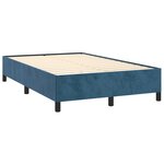 vidaXL Cadre de lit sans matelas bleu foncé 120x190 cm velours