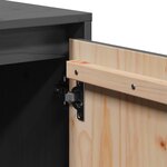 vidaXL Meuble TV Gris 74x35x44 cm Bois de pin massif