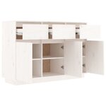 vidaXL Buffet blanc 110x34x75 cm bois massif de pin