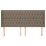 vidaXL Tête de lit avec oreilles Taupe 183x16x118/128 cm Tissu
