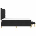 vidaXL Lit à ressorts avec tête de lit Noir 200 x 180 cm tissu