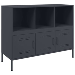 vidaXL Buffet anthracite 100 5x39x79 cm acier