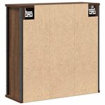 vidaXL Armoire murale de salle de bain miroir chêne marron 60x21x60 cm