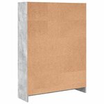 vidaXL Bibliothèque gris béton 80x24x109 cm bois d'ingénierie