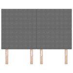 vidaXL Tête de lit LED avec des lumières à LED Gris clair 160 cm tissu