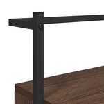 vidaXL Table de chevet murale chêne brun 35x30x51 cm bois d'ingénierie