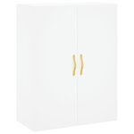 vidaXL Buffet haut Blanc 69 5x34x180 cm Bois d'ingénierie