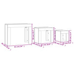 vidaXL Tables basses gigognes 3 Pièces chêne sonoma bois d'ingénierie