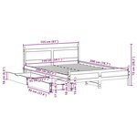 vidaXL Cadre de lit sans matelas cire marron 150x200cm bois pin massif
