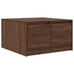 vidaXL Table basse avec tiroirs chêne marron 70 5x70x40 cm
