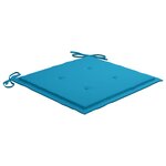 vidaXL Chaises à manger d'extérieur lot de 6 et coussins Acacia massif