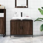 vidaXL Armoire lavabo de salle de bain chêne marron 80x30x60 cm