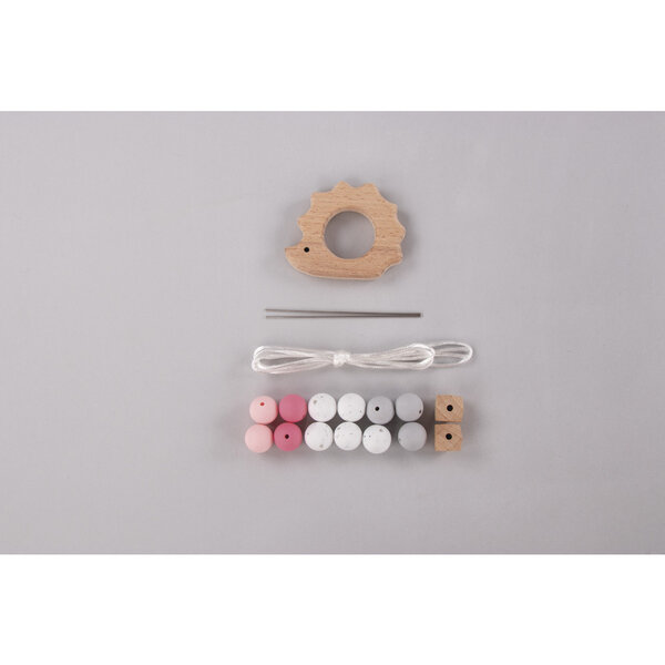 Kit: Anneau Hérisson   rose  17 pièces  Boite