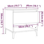 vidaXL Table d'appoint Sonoma gris 50x46x50 cm Bois d'ingénierie
