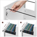 Caisson de bureau caisson de rangement classeur armoires basses 2 tiroirs pour dossiers suspendus blanc 12_0004814