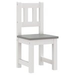 vidaXL Ensemble de table et chaises enfants 4 Pièces Blanc et gris MDF