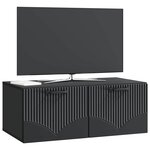 vidaXL Meuble TV mural Noir 78 5 x 41 x 30 cm Bois d'ingénierie