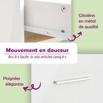 vidaXL Armoire à tiroirs Blanc brillant 40x50x76 cm Bois d'ingénierie