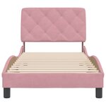 vidaXL Cadre de lit sans matelas rose 80x200 cm velours