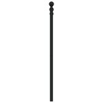 vidaXL Tête de lit métal noir 200 cm